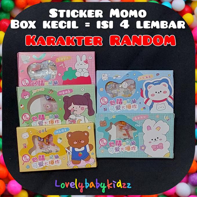 Jual LBK Sticker Momo Box Kecil Isi 4 lembar Shopee Indonesia