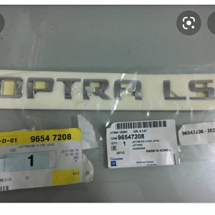 Jual Emblem Bagasi Optra Ls Original Gm 96547208 Kode Sl 161 | Shopee ...