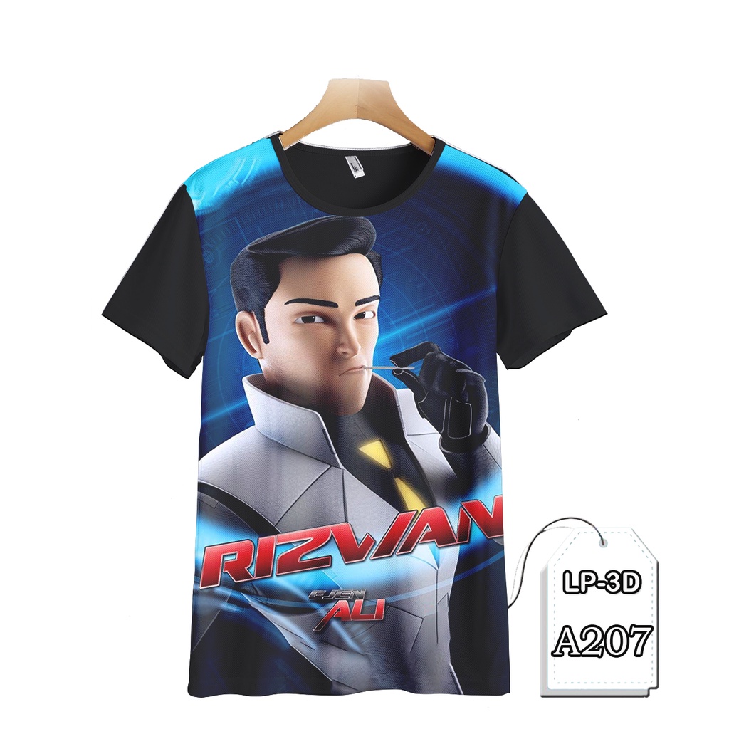 Jual Baju Ejen Ali Ridwan Baju Kartun TV Animasi Anak #LP3D-A207 ...