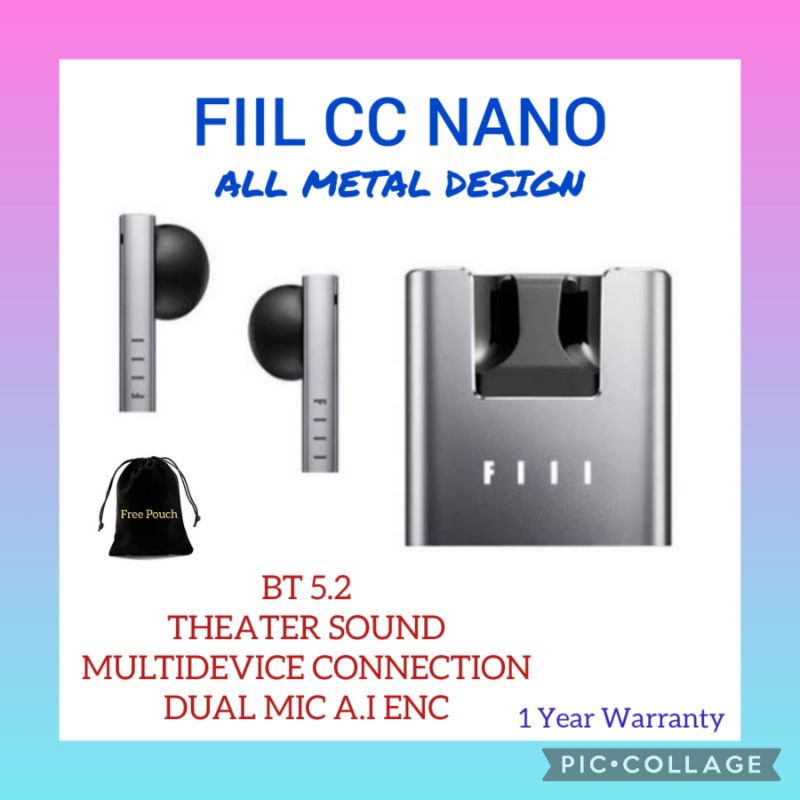 Jual Fiil Cc Nano Tws Earphone Earbud Bluetooth Dual C Ai Enc