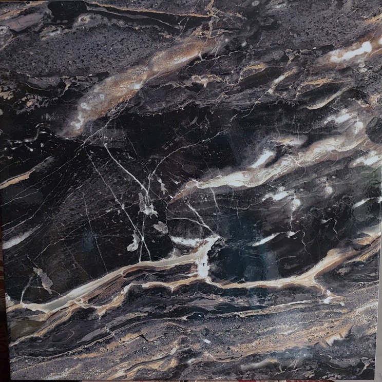 Jual Promo keramik 50x50 hitam marmer (glossy)/ keramik lantai hitam