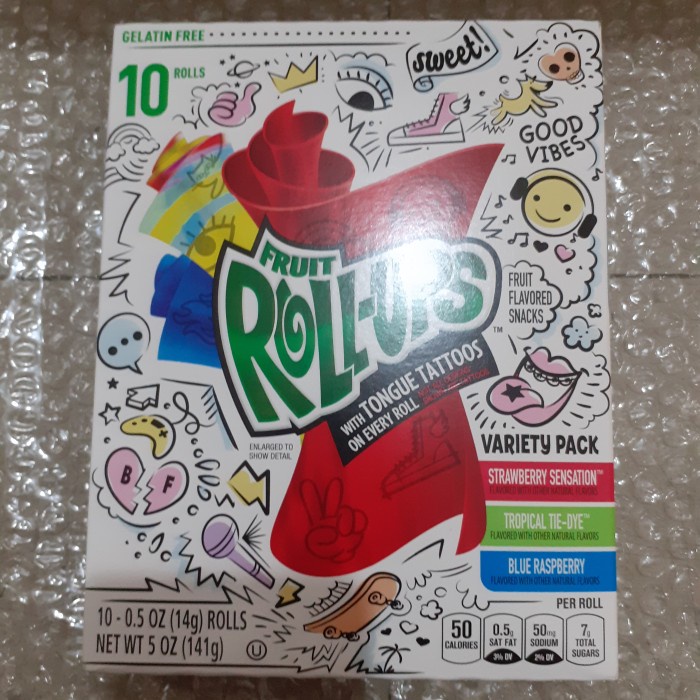 Jual Fruit Roll Ups Variety Pack Permen Aneka Rasa/Permen Roll Isi 10
