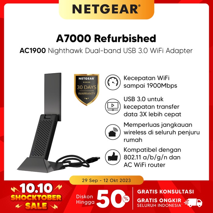 Jual Netgear A7000 Nighthawk AC1900 WiFi USB Adapter Certified ...