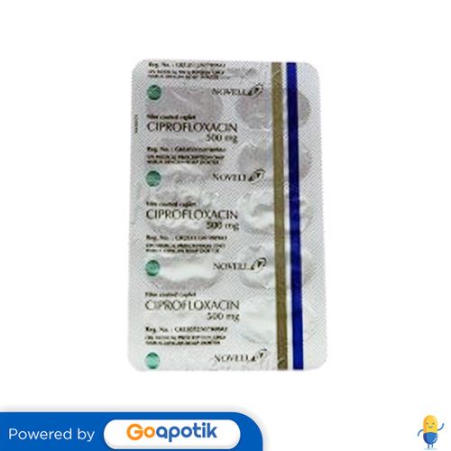 Jual Ciprofloxacin Novell 500 Mg Strip 10 Tablet Shopee Indonesia