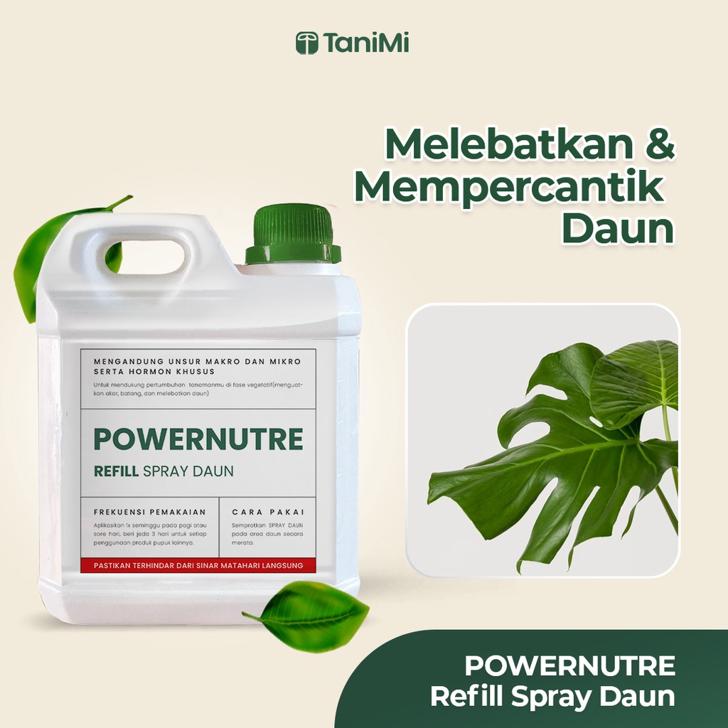 Jual TANIMI - REFILL 1 LITER PUPUK CAIR PELEBAT DAUN (POWERNUTRE SPRAY ...