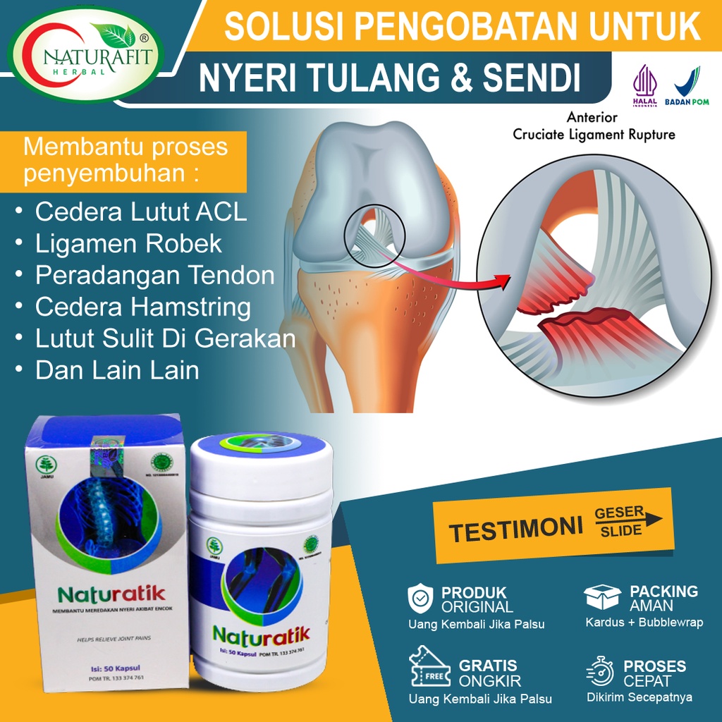 Jual Obat Cedera ACL Paling Ampuh, Vitamin Otot Ligamen Robek, Anterior ...