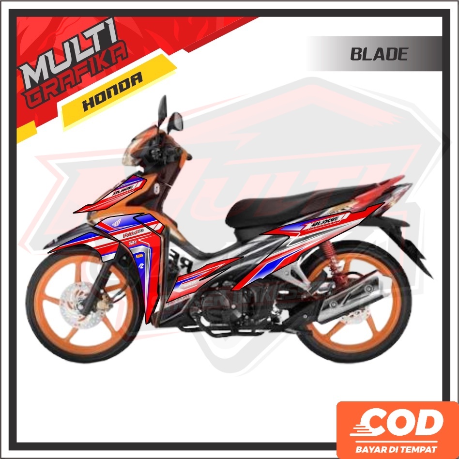Jual Stiker Striping Dekal Motor HONDA BLADE 125, Decal Custom Premium ...