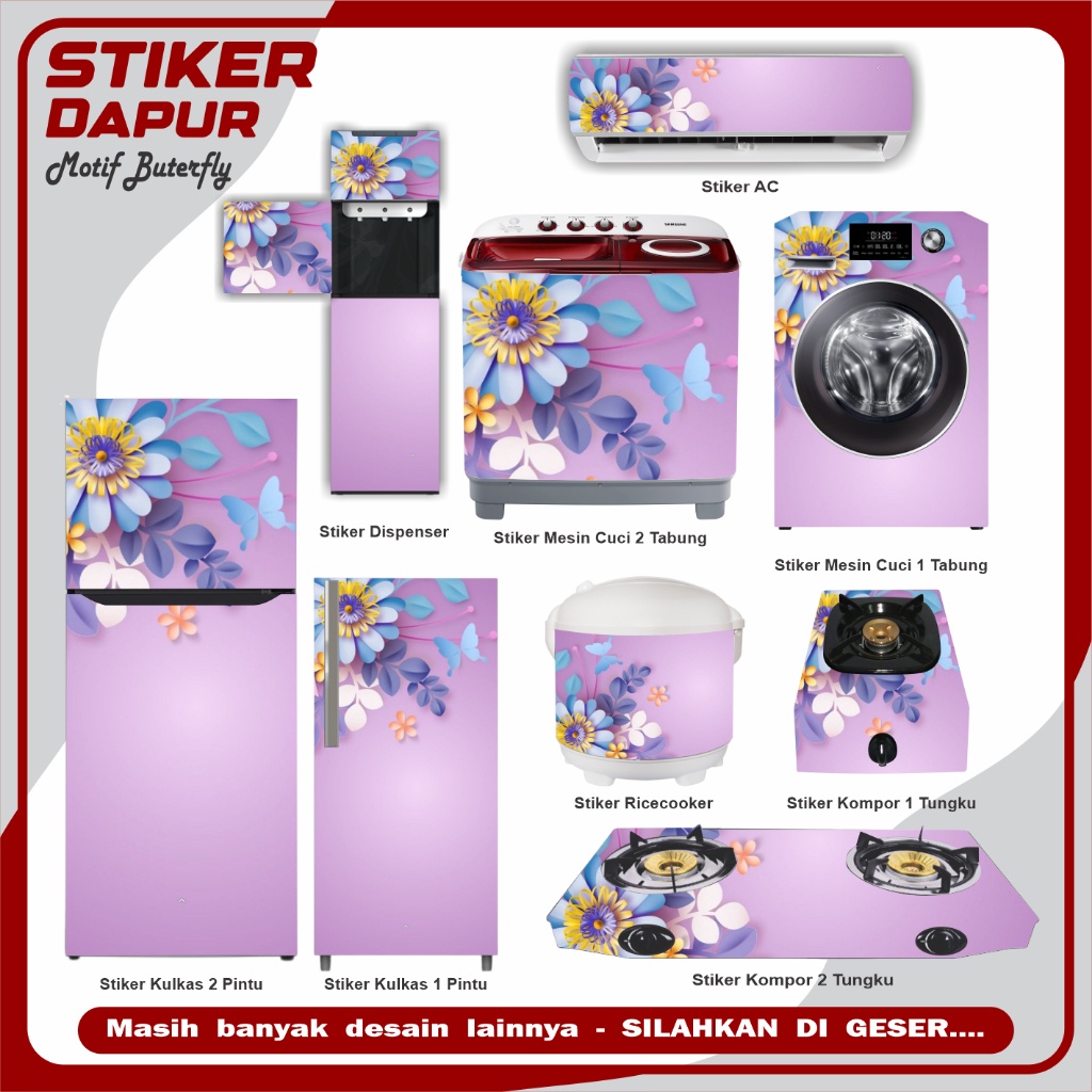 Jual Stiker Mesincuci 1&2 tabung Sticker Rice cooker ukuran kecil besar ...