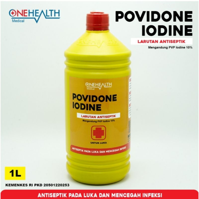 Jual Povidon Iodine 1 liter Onehealth / Betadin 1 liter | Shopee Indonesia