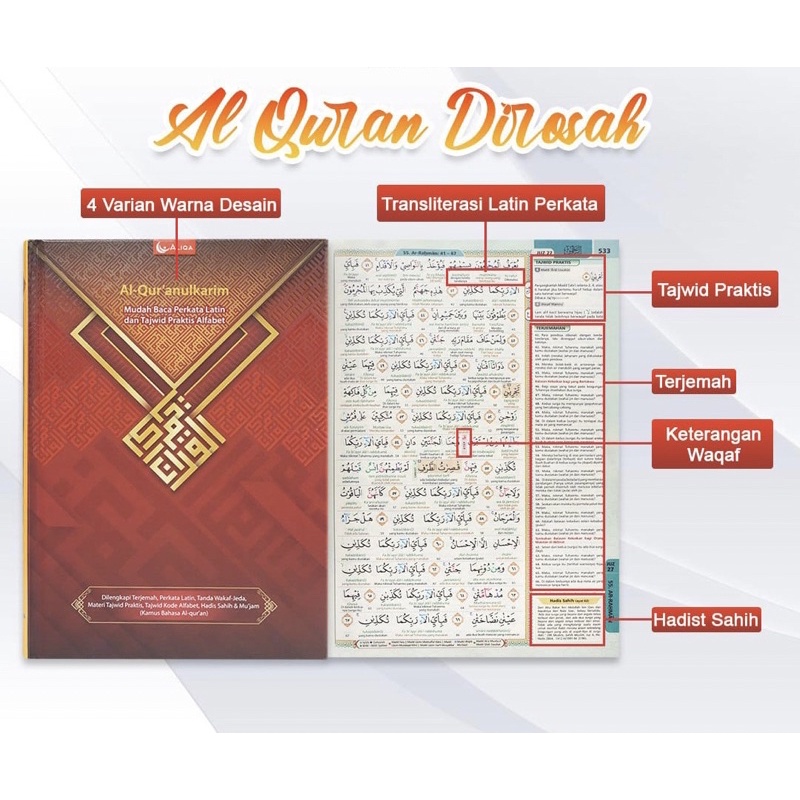 Jual Al Quran Dirosah Mudah Baca Untuk Pemula Ukuran A5 Sedang