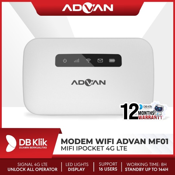 Jual Modem Wifi ADVAN MF01 Mifi IPocket 4G LTE Unlock All Operator 2500 MAh Shopee Indonesia