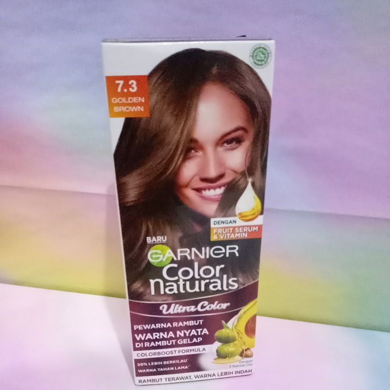 Jual Garnier color natural pewarna rambut dengan fruit serum vitamin 7.