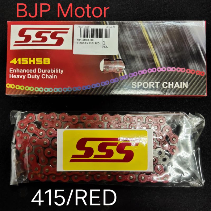 Jual Rantai SSS 415 HSB MERAH/BIRU 110L 120L 130L Original SSS Made In ...