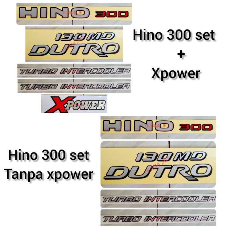 Jual Sticker stiker truk hino 300 set / stiker 130md dutro / stiker ...