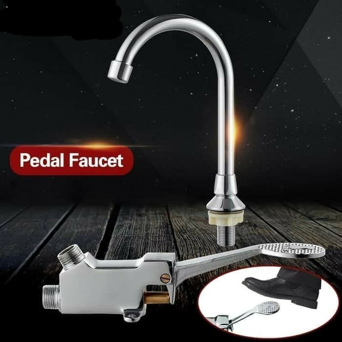 Jual New Foot Pedal Basin Mixer Kran Wastafel Pedal Injak Kran Medis ...