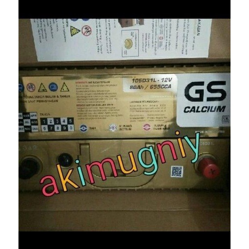 Jual aki gs calcium 105d31l 12v 80ah pajero dakar sport fortuner diesel