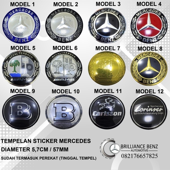 Jual Promo Sticker Timbul Mm Tutup Dop Velg Interior Mercedes Benz Amg Brabus Terbaru Shopee