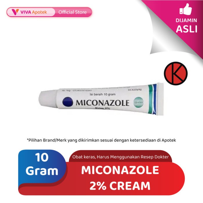 Jual Miconazole 2 Cream Infeksi Jamur Kadas Kurap Panu 10 Gram Shopee Indonesia 