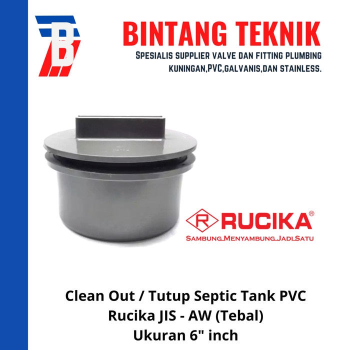 Jual Clean Out / Tutup Septic Tank PVC Rucika 6