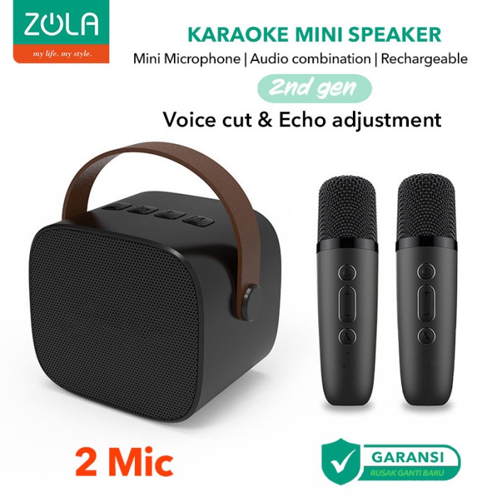 Jual Promo Speaker Karaoke Dual Mic Wireless Bluetooth Speaker