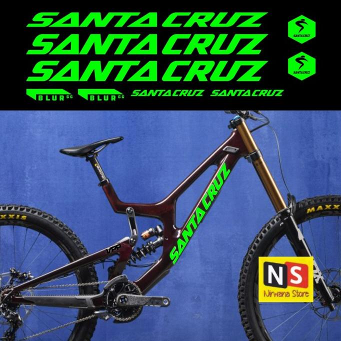 Jual STIKER SANTA CRUZ BLUR FRAME STICKER DECAL SEPEDA - GREEN ...