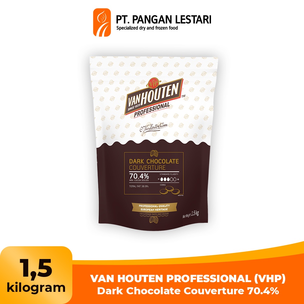 Jual Van Houten Professional Vhp Dark Chocolate Couverture 704 15 Kg Shopee Indonesia 4471