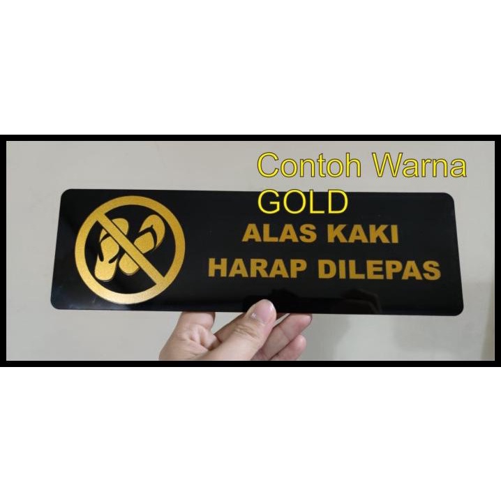 Jual Hot Deal Papan Akrilik Tanda Sign Board E Alas Kaki Harap