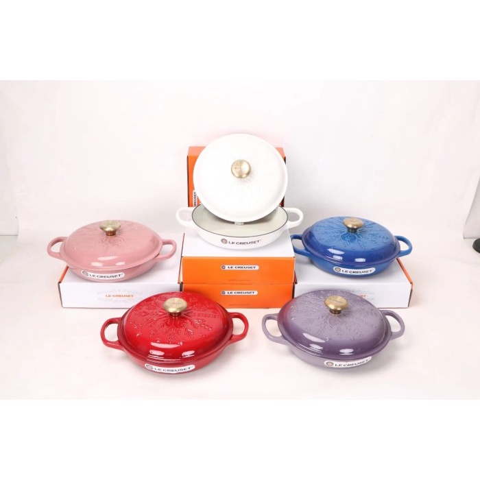 Jual New Le Creuset Nol Collection Snowflake Braiser Panci Cast Iron