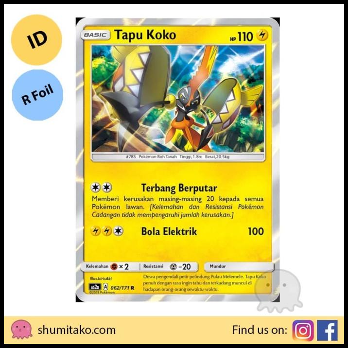 Jual GRATIS ONGKIR KARTU POKEMON TCG CARDS KEBANGKITAN LEGENDA 2A TAPU