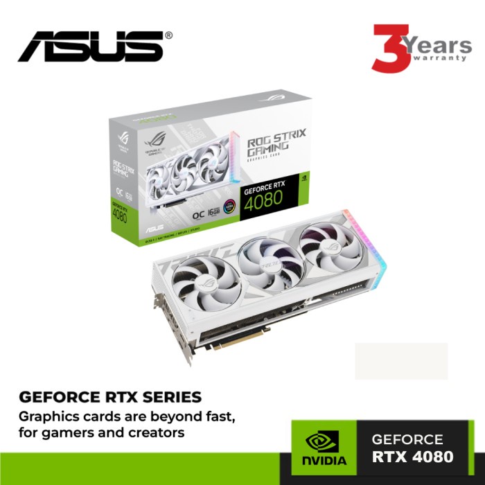 Jual ASUS ROG Strix GeForce RTX 4080 16GB GDDR6X White OC Edition ...