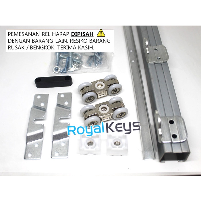 Jual REL PINTU GESER SLIDING SLEDING RODA GANTUNG 1.8 METER 180 CM J3 ...