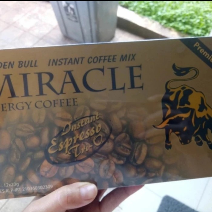 Jual Kopi Miracle Miracle Coffee Stamina Pria 12 Sachet 1 Box Besar