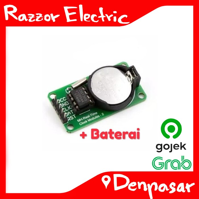 Jual *$*$*$*$] Modul RTC DS1302 + Baterai / Real Time Clock Module RTC ...