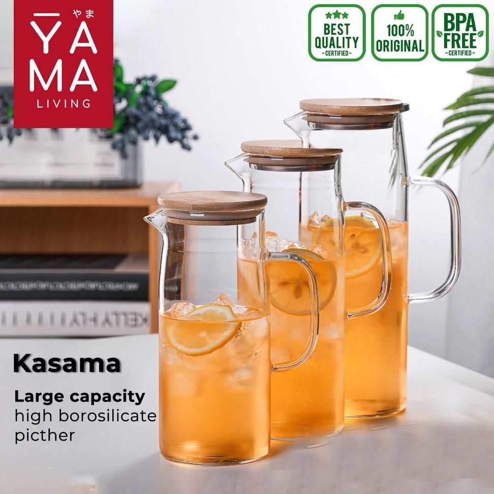 Jual Bunda YAMA KASAMA Teko Kaca Pitcher Jug Kayu Air Minum Tahan Panas ...