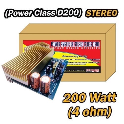 Jual KIT POWER AMPLIFIER STEREO CLASS-D 2X100W D200 200W AMPLI STEREO