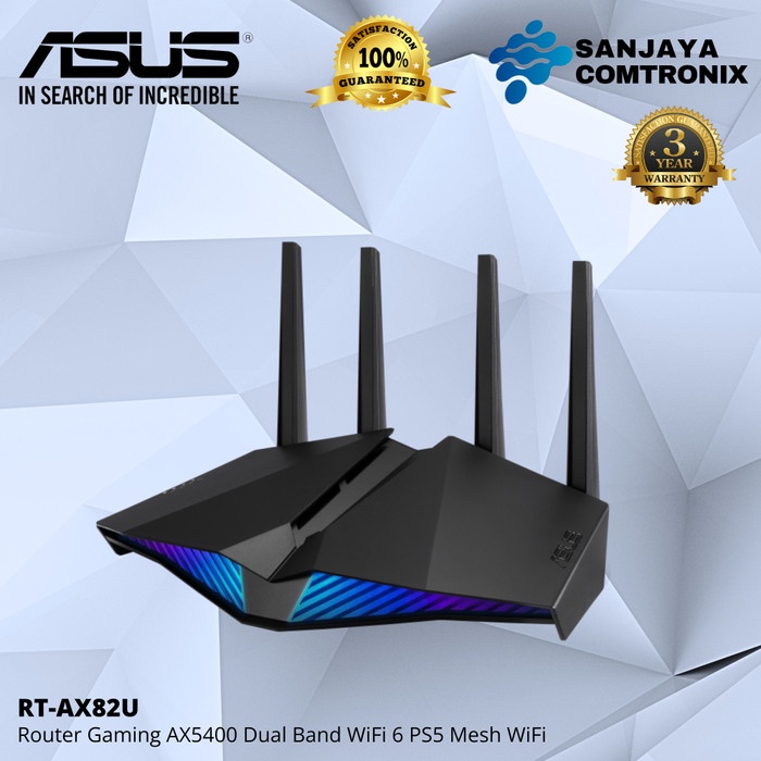 Jual ASUS RT-AX82U Router Gaming AX5400 Dual Band WiFi 6 PS5 Mesh WiFi ...