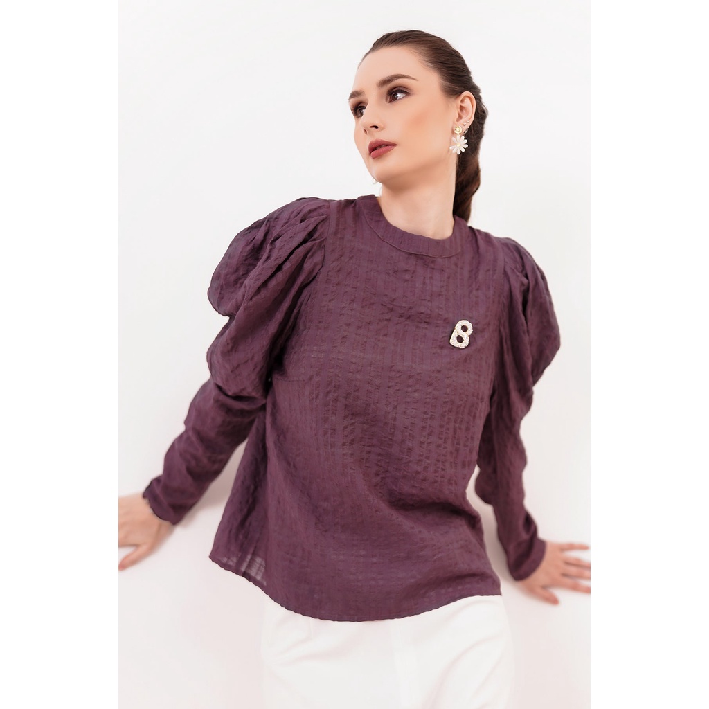 Mina Puff Sleeve - Dusty Purple