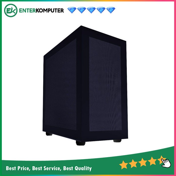 Jual CASING CUBE GAMING FINOS BLACK - MATX - FRONT & SIDE MESH PANEL ...