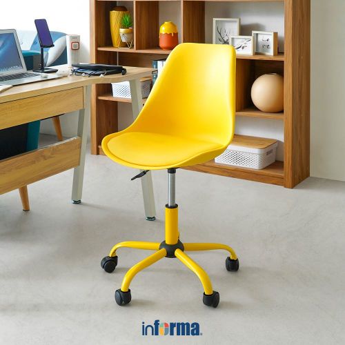 Jual Informa Macaroons Kursi Kantor Sandaran Rendah Kuning Tempat