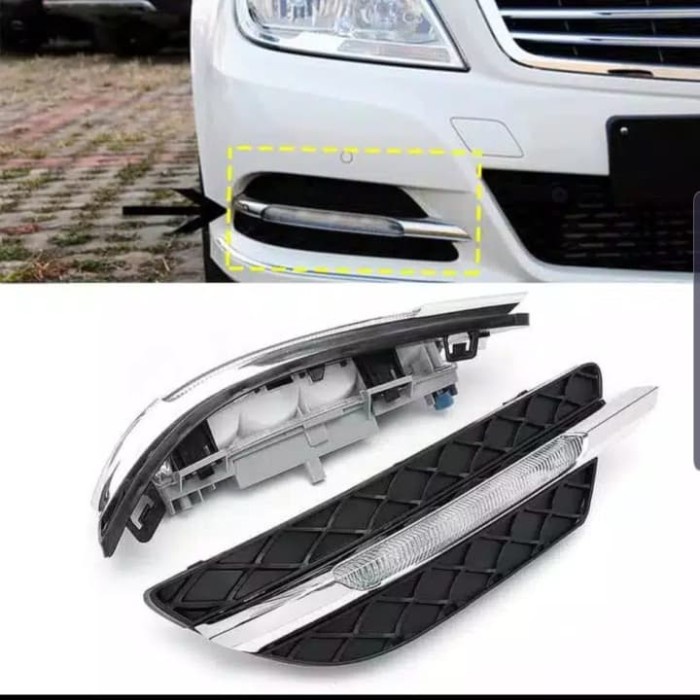 Jual Lampu Kabut Fog Lamp Led Drl Mercedes Benz Mercy W W Set Komplit Shopee Indonesia