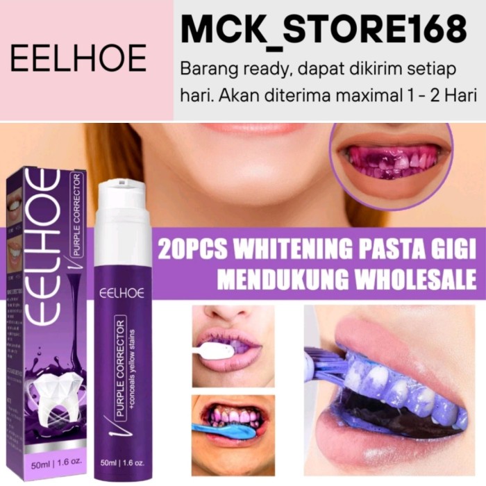 Jual Disc!! 50ml Purple Safe Whitening Toothpaste Reing Breath Teeth ...