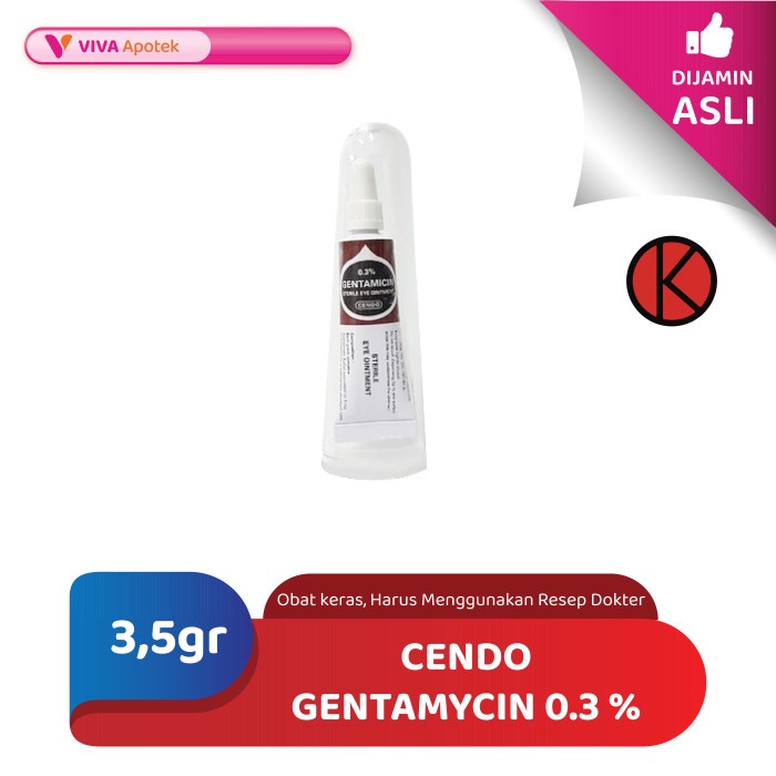 Jual Cendo Gentamycin 0.3 % / Gentamycin / Infeksi Mata Luar (3.5 gram ...