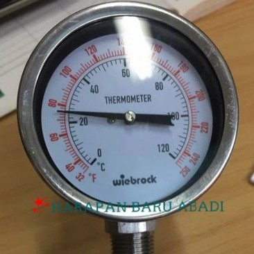 Jual [Original] Thermometer Gauge Stainless Model Raket 3 Inch 120° C ...