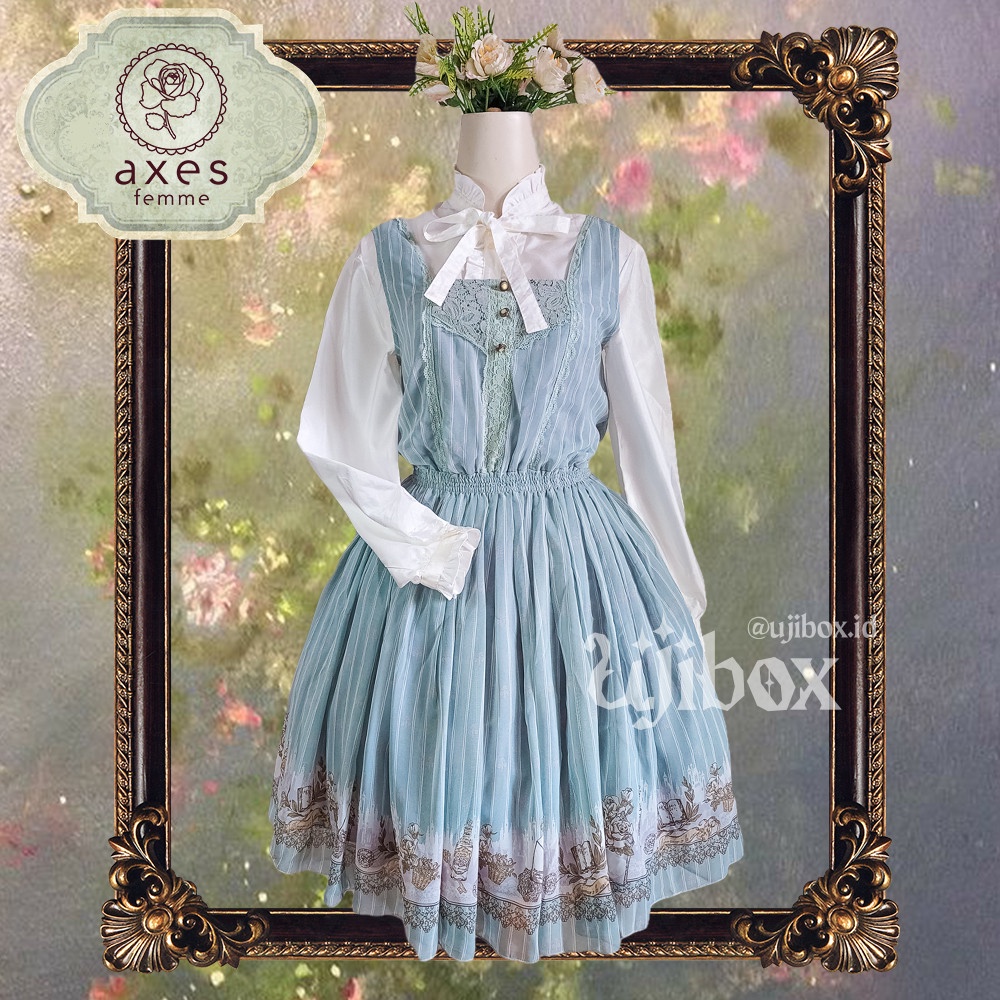 Jual Axes Femme Secret Letter Dress Set Gyaru Kawaii Vintage Ujibox