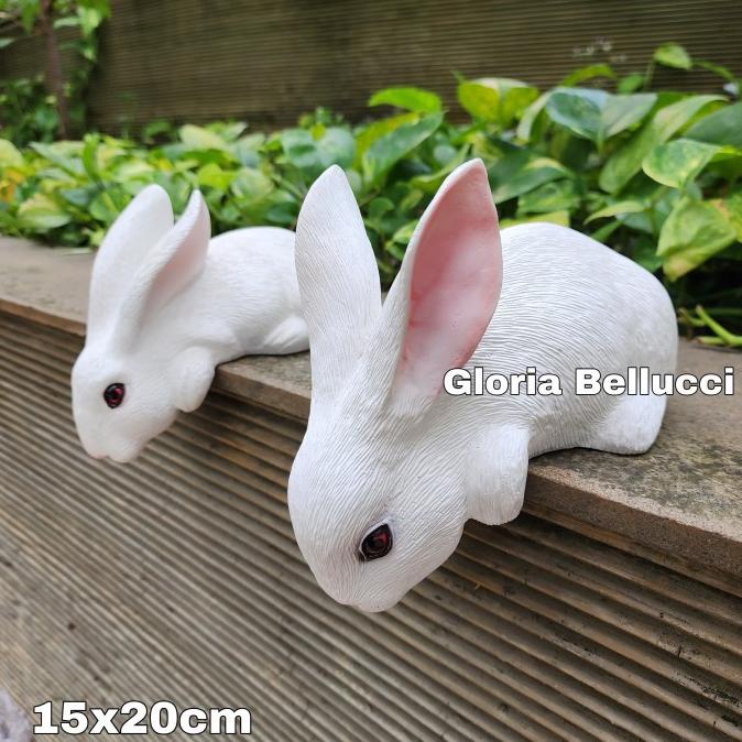 Jual pajangan kelinci pinggir besar patung rabbit dekorasi tepi sudut ...