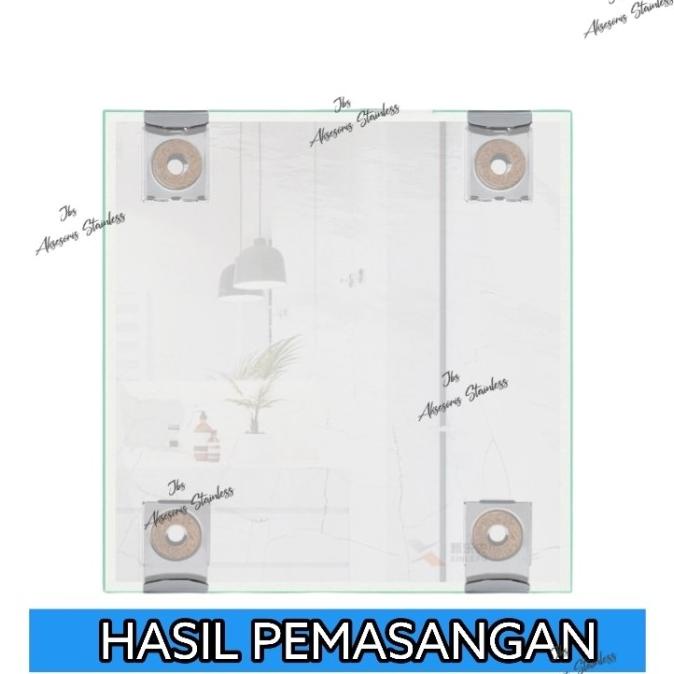 Jual Kekinian Bracket Penjepit Kaca Cermin Dinding Plat Jepit Kaca Cermin Westafel Shopee