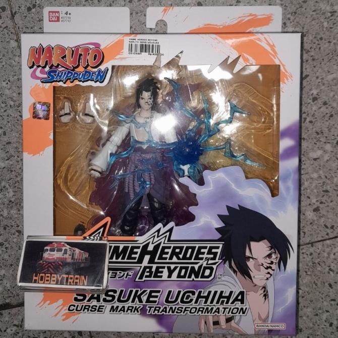 ANIME HEROES Beyond – Naruto Sasuke Uchiha Curse Mark Actionfigur, 16,5 Cm Mit Effektteilen & Vielen Gelenken