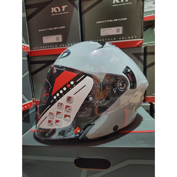 Jual HELM KYT NFJ ALIEX ESPARGARO 2020 HELM KYT HALF FACE DOBEL