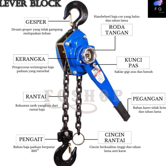 Jual Harga Promo Lever Block 3 Ton X 3 Meter / Kotrek Rantai / Lever Hoist 3 T X 3 M Shopee