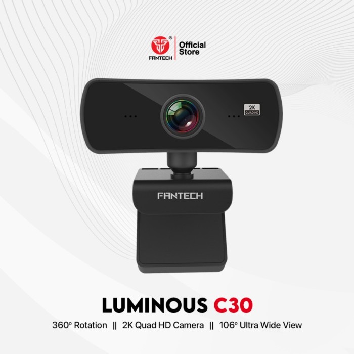 Jual Fantech Webcam 2K 4MP Luminous C30 QHD 1440P | Shopee Indonesia